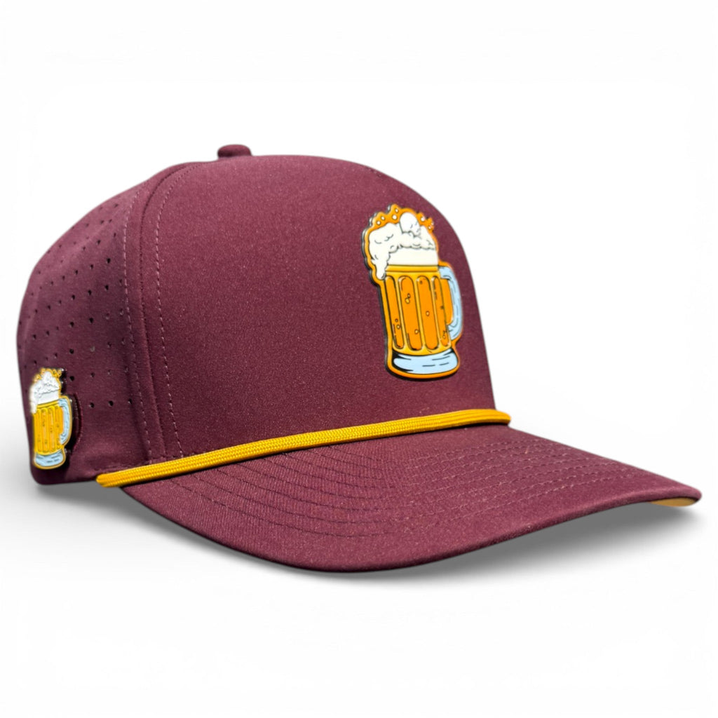 Cold One Golf Hat | Snapback Cap | Built-in Magnetic Ball Marker Holder + Marker Included | Adjustable | One Size - Black Girl Golf
