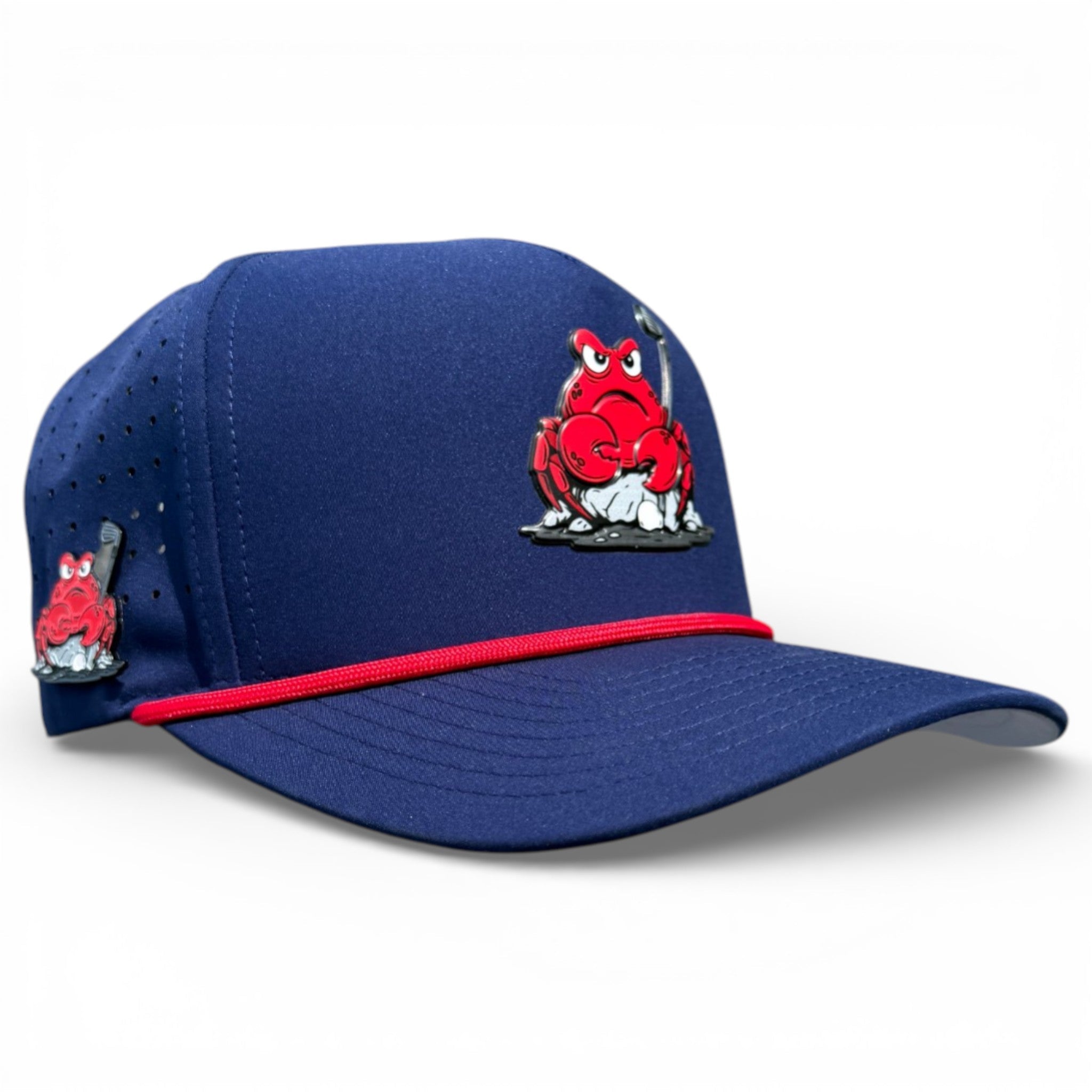 Crab Trap Golf Hat | Snapback Cap | Built - in Magnetic Ball Marker Holder + Marker Included | Adjustable | One Size - Black Girl Golf