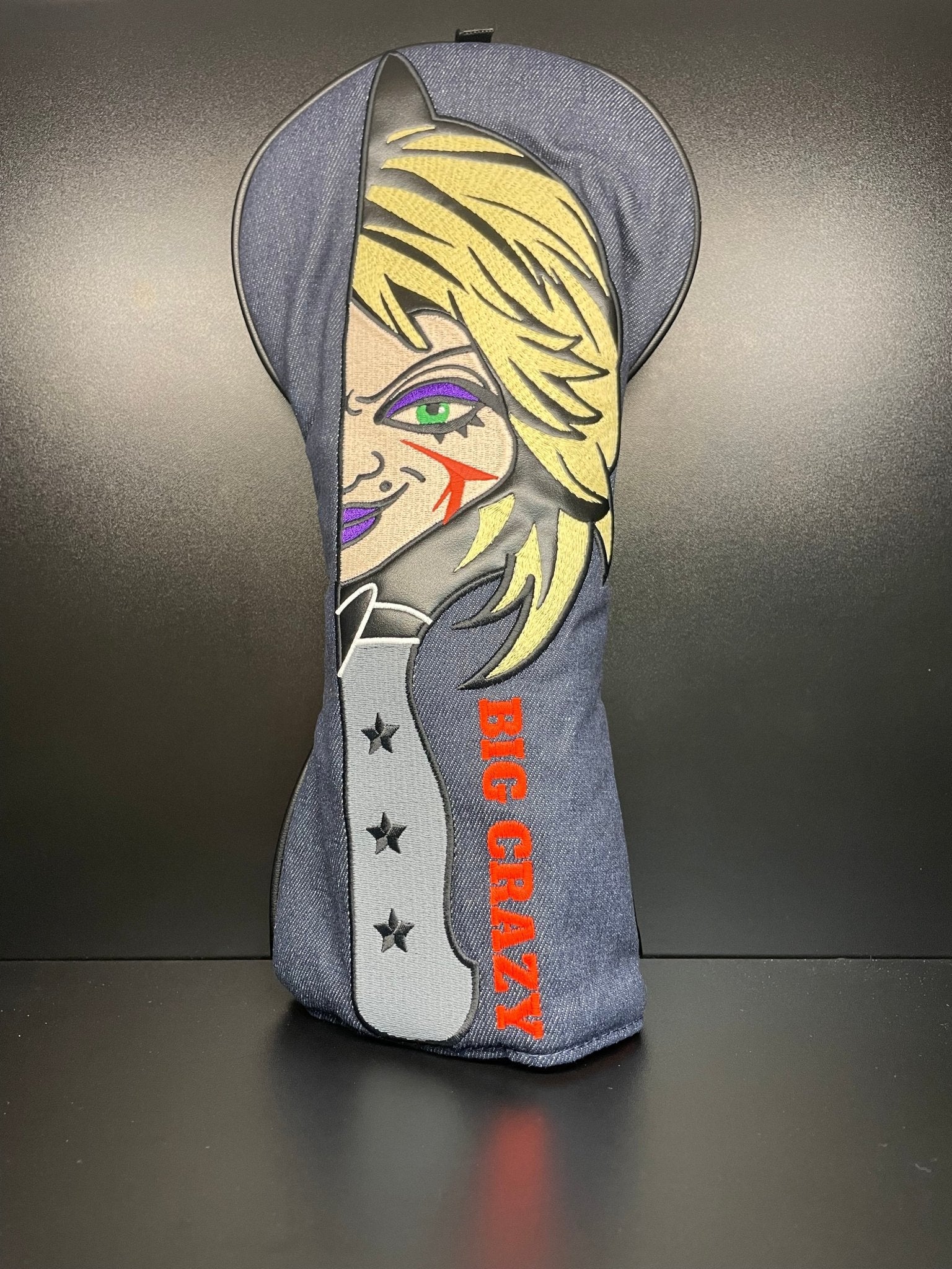 Crazy Kid Chuck Headcover - Black Girl Golf