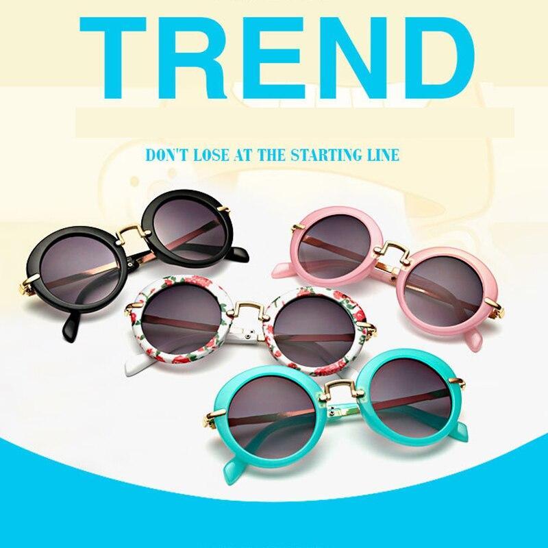 Cute Round Polarized Sunglasses for Kids Girls Boys UV400 Protection Fashionable & Children's Sunglasses New Cute Baby Round Frame & Colorful Sunshade Mirror For Kids - Black Girl Golf