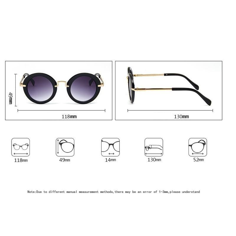 Cute Round Polarized Sunglasses for Kids Girls Boys UV400 Protection Fashionable & Children's Sunglasses New Cute Baby Round Frame & Colorful Sunshade Mirror For Kids - Black Girl Golf