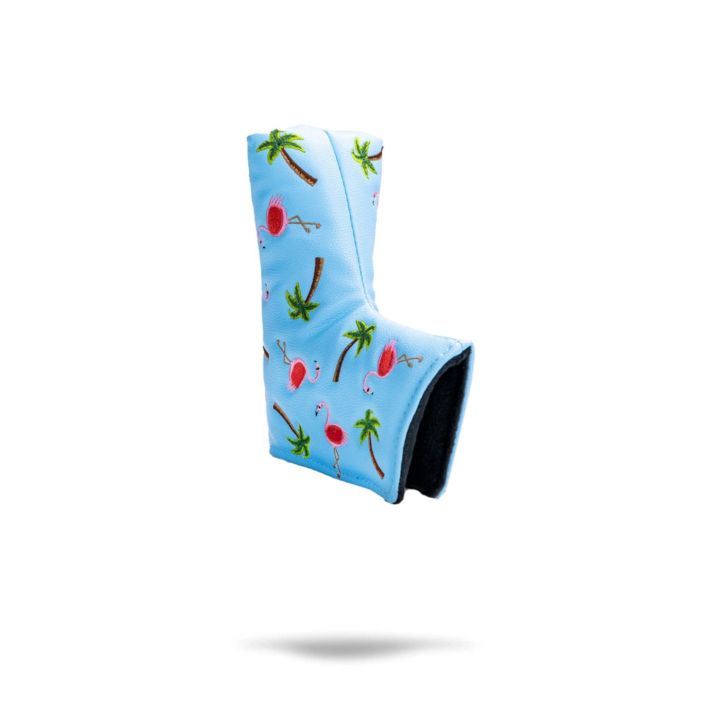 Dancing Flamingos - Blade Putter Cover - Black Girl Golf