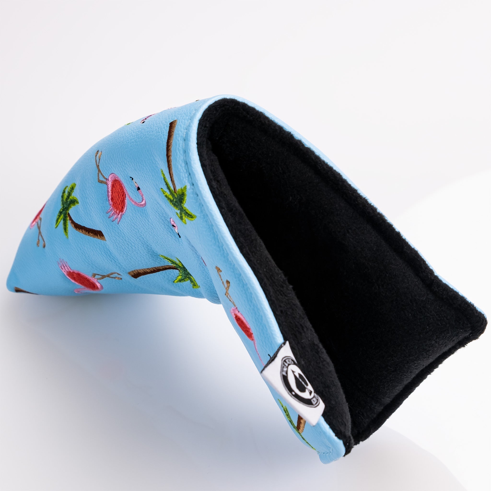 Dancing Flamingos - Blade Putter Cover - Black Girl Golf