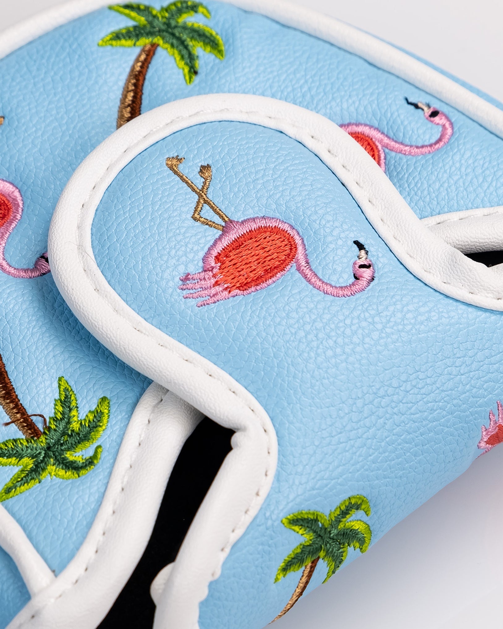 Dancing Flamingos - Mallet Putter Cover - Black Girl Golf