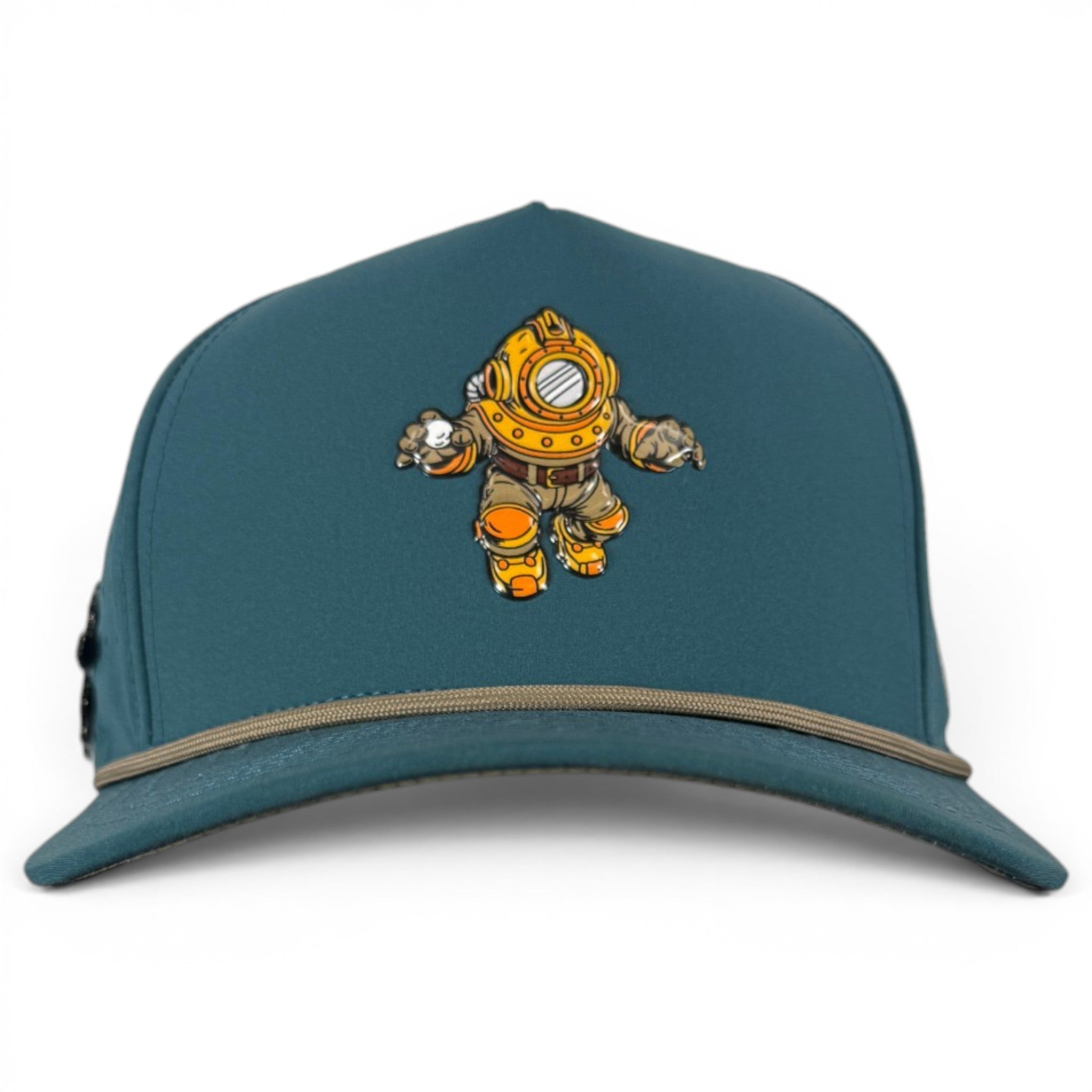 Deep Dive Golf Hat | Snapback Cap | Built-in Magnetic Ball Marker Holder + Marker Included | Adjustable Scuba Diver - Black Girl Golf