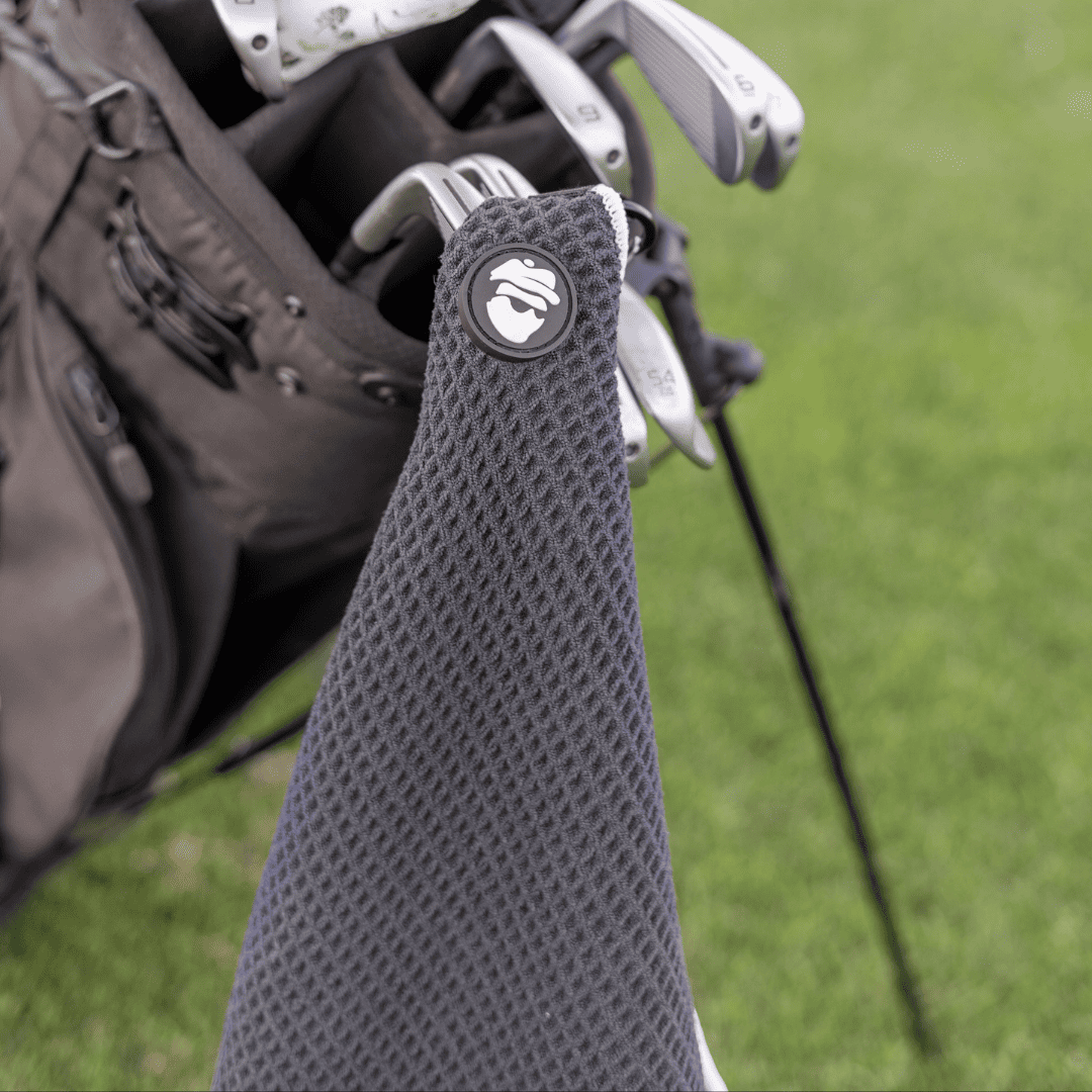 Deluxe Golf Club Cleaning Kit: Club Cleaner, Magnetic Towel & Groove Sharpener - Black Girl Golf