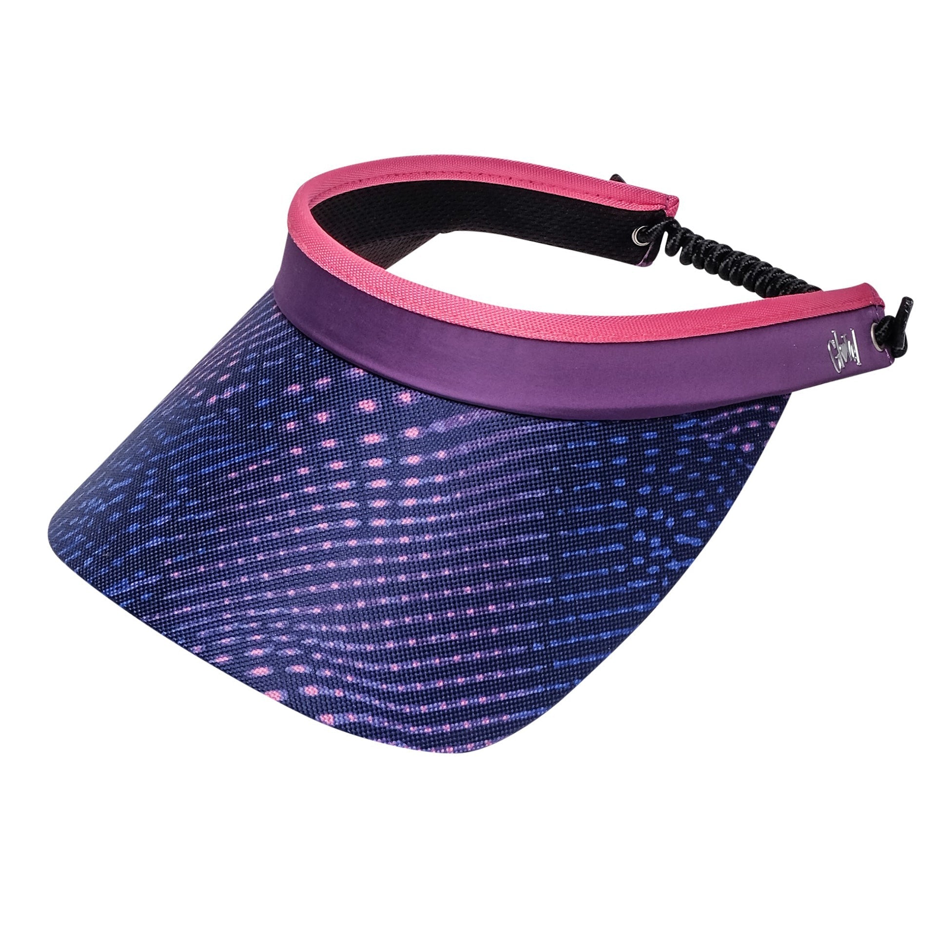 Digital Dusk Print And Solid Coil Visors - Black Girl Golf