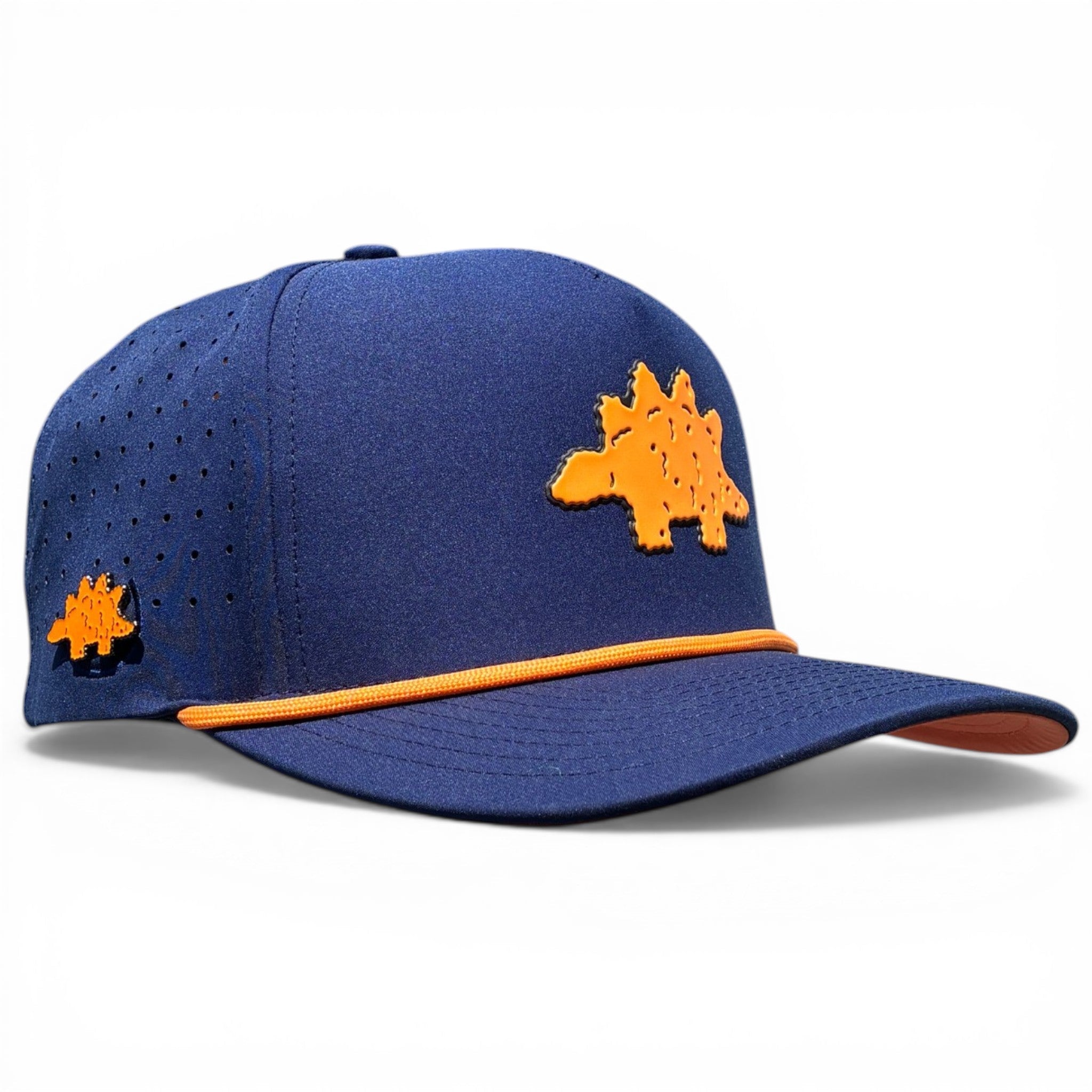 Dino Nugget Golf Hat | Snapback Cap | Built - in Magnetic Ball Marker Holder + Marker Included | Dinosaur Chicken | Adjustable - Black Girl Golf