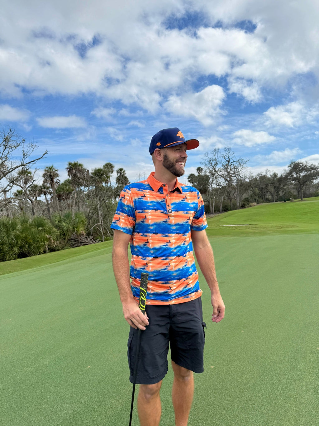 Dino Nugget Golf Hat | Snapback Cap | Built - in Magnetic Ball Marker Holder + Marker Included | Dinosaur Chicken | Adjustable - Black Girl Golf