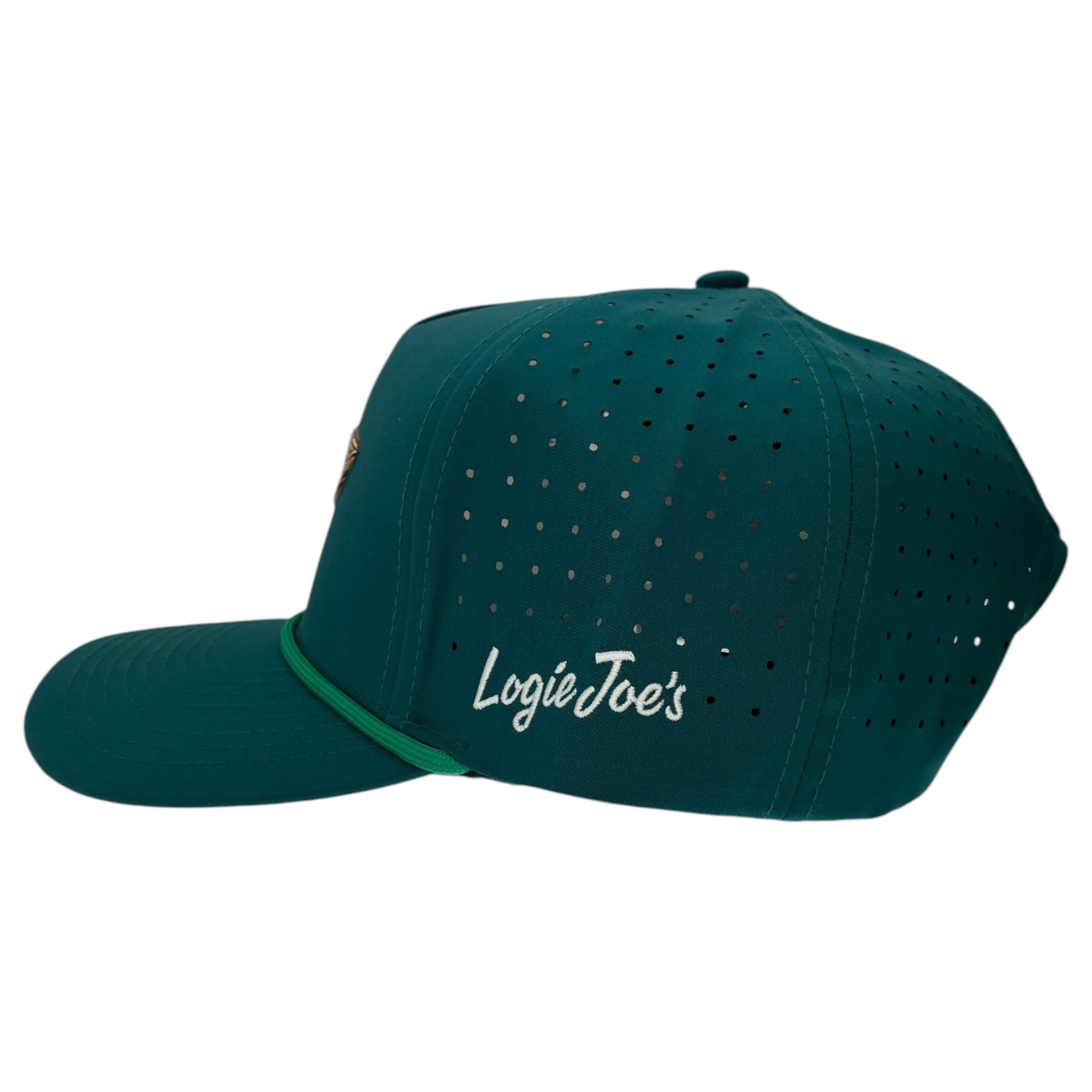 Driftwood Golf Hat | Snapback Cap | Built-in Magnetic Ball Marker Holder + Marker Included | Adjustable | Wood Boat Teal - Black Girl Golf