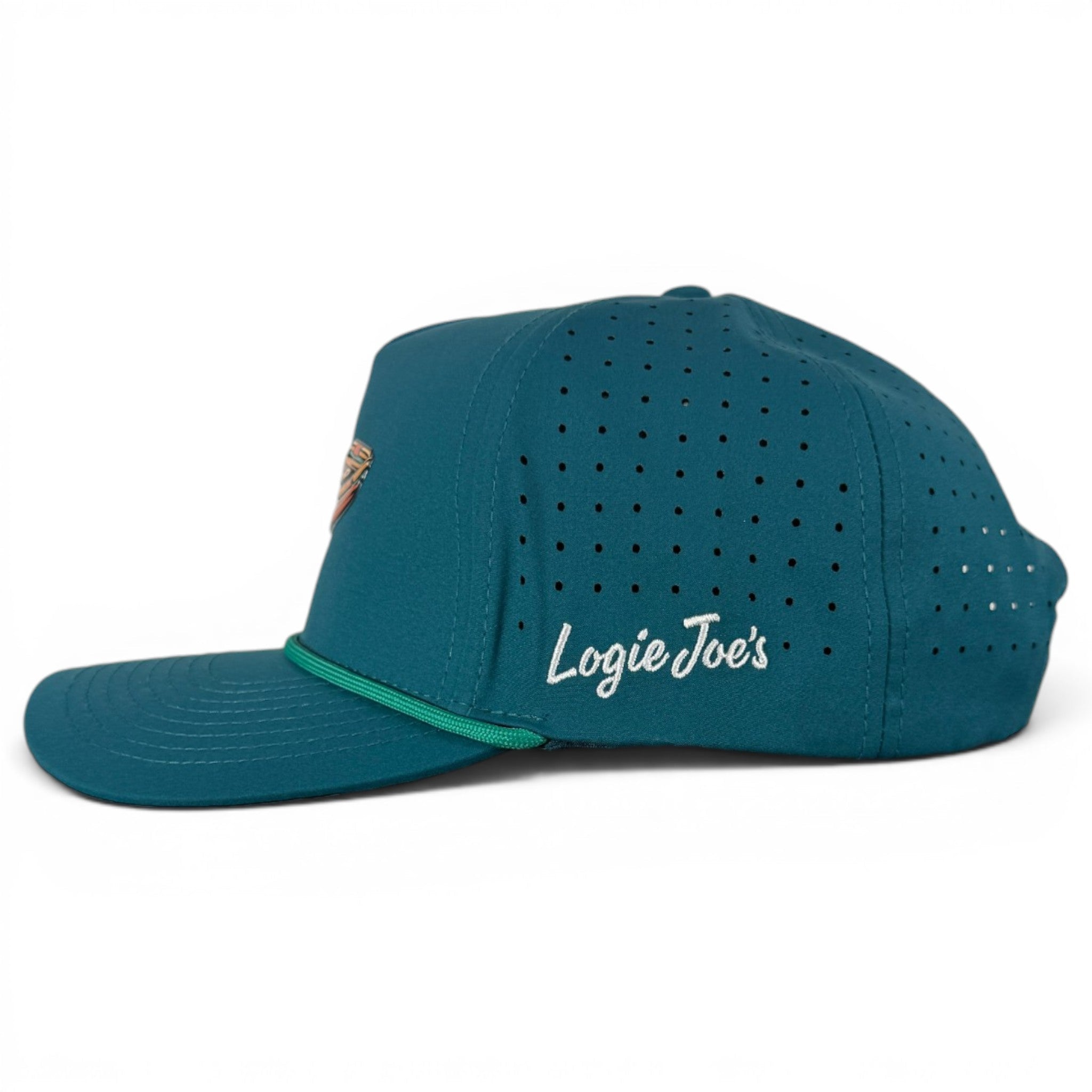 Driftwood Golf Hat | Snapback Cap | Built-in Magnetic Ball Marker Holder + Marker Included | Adjustable | Wood Boat Teal - Black Girl Golf