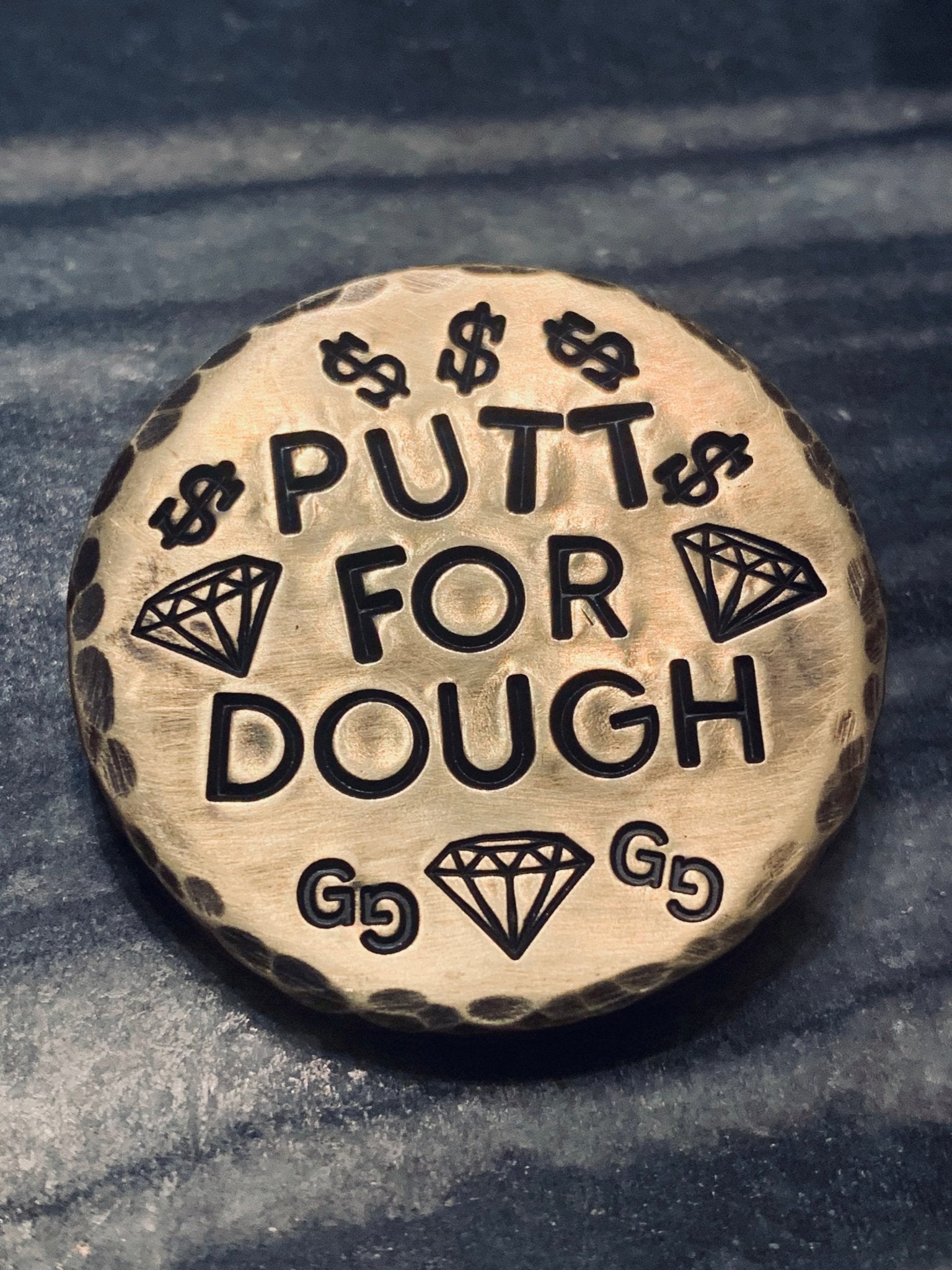 Drive for Show & Putt for Dough Brass Ball Marker - Black Girl Golf