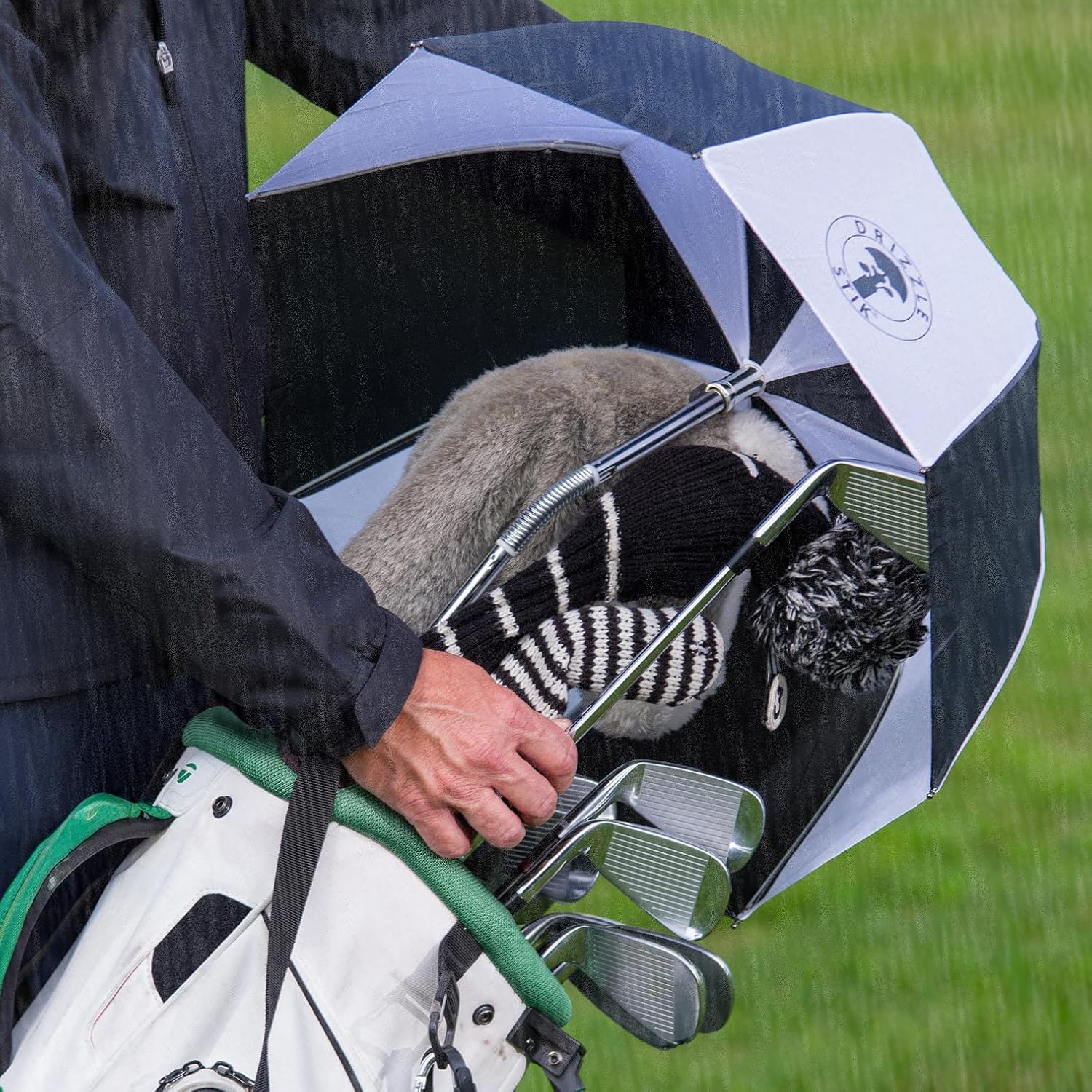 DrizzleStik Flex Umbrella - Black Girl Golf