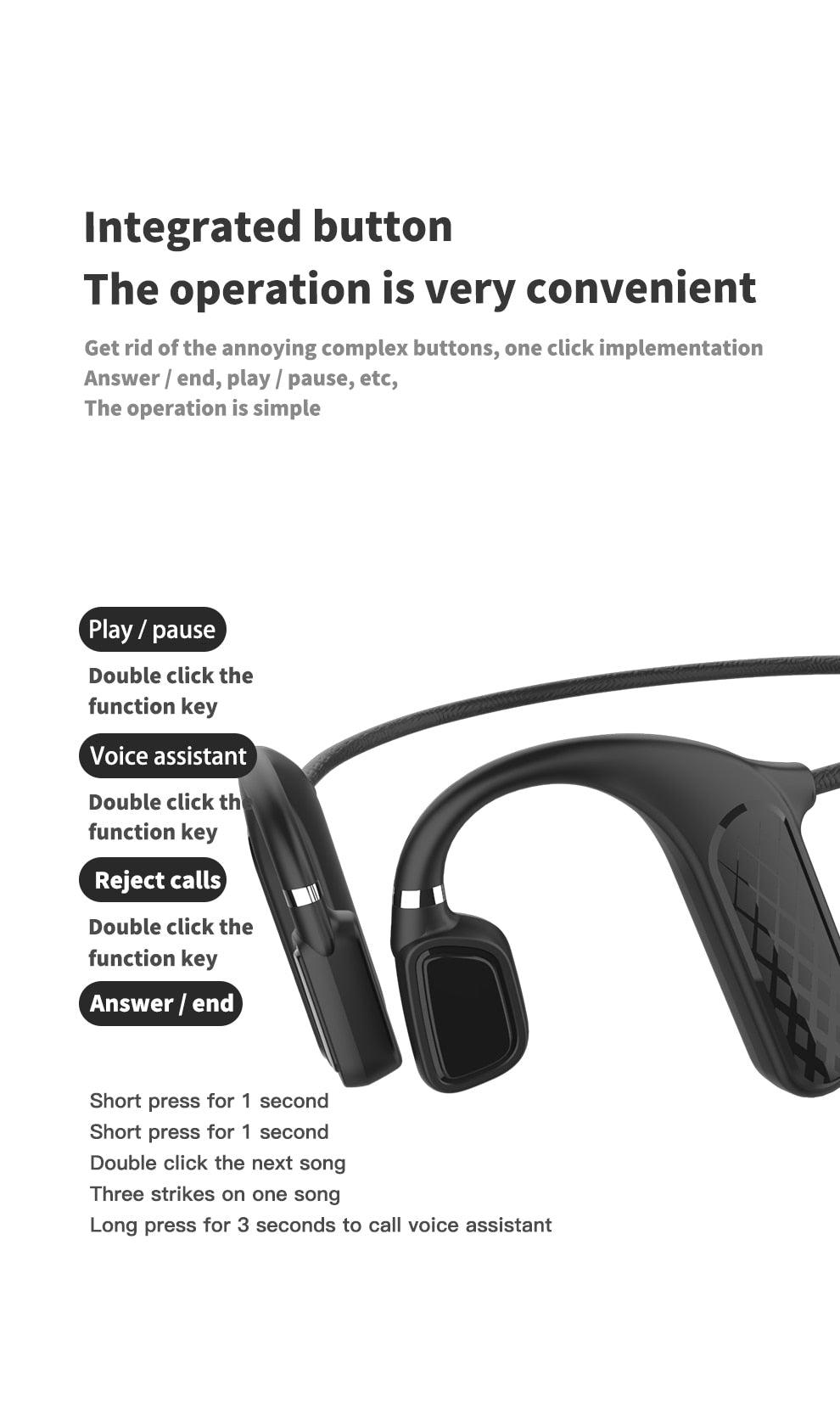 Elegant Black Headphones Wireless Earphones For Workouts And Running Bluetooth Headphones With Mic Grey Bluetooth 5.0 Bone Conduction Earphone Waterproof Sport Headphone Bluetooth Headsets Wireless Headphones Music Handsfree Design - Black Girl Golf