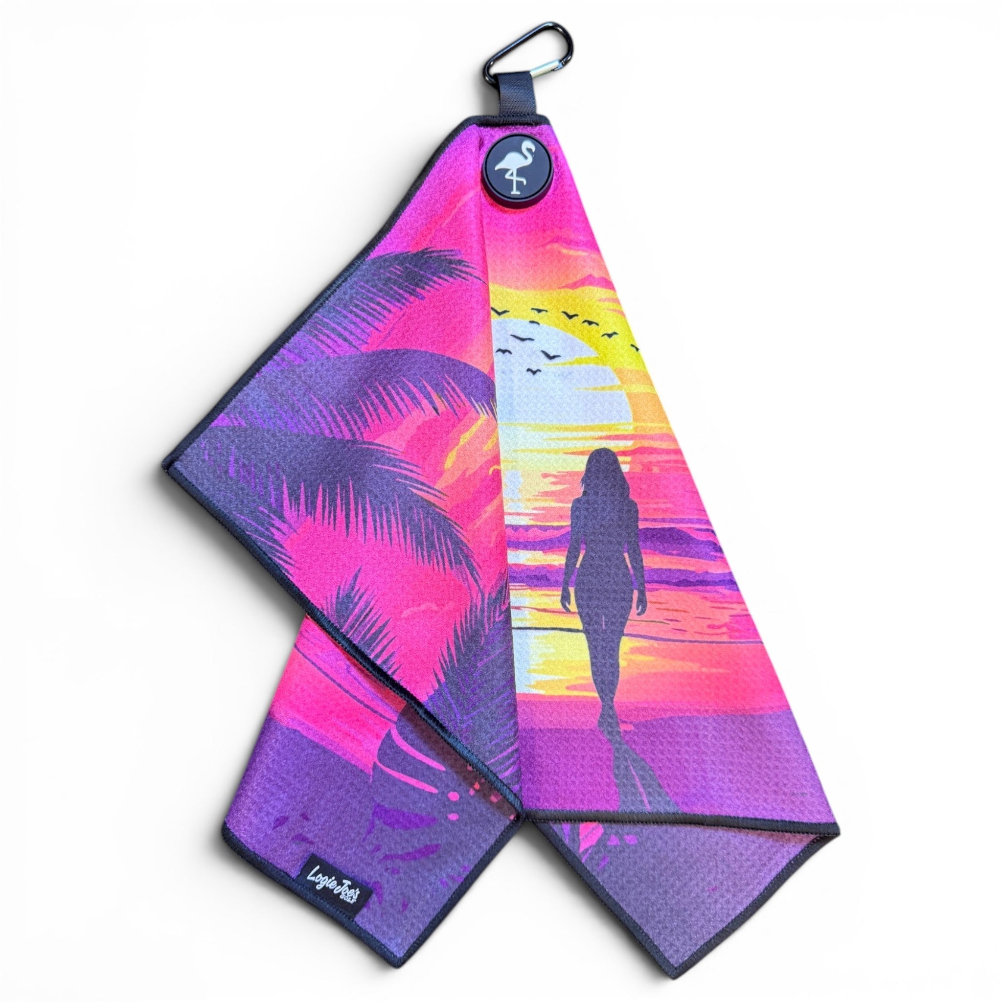 Endless Summer Golf Towel | 24” x 16” Microfiber Towel | Magnetic Clip & Carabiner | Premium Golf Accessory - Black Girl Golf