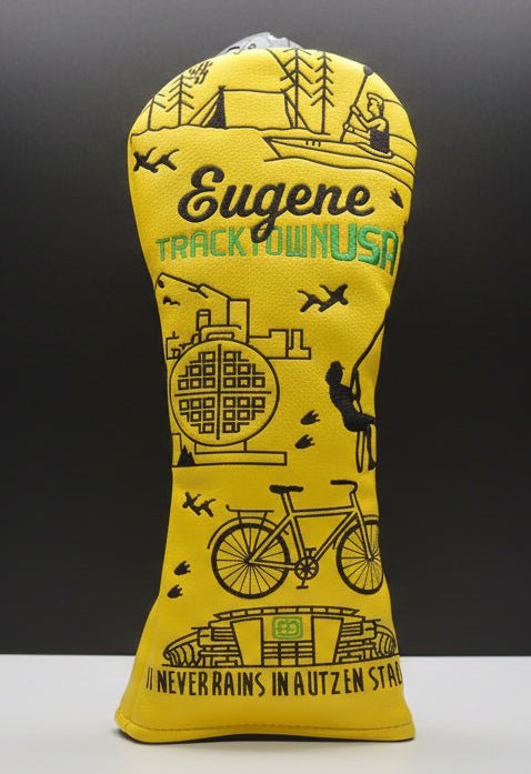 Eugene Track Town USA Headcover - Black Girl Golf