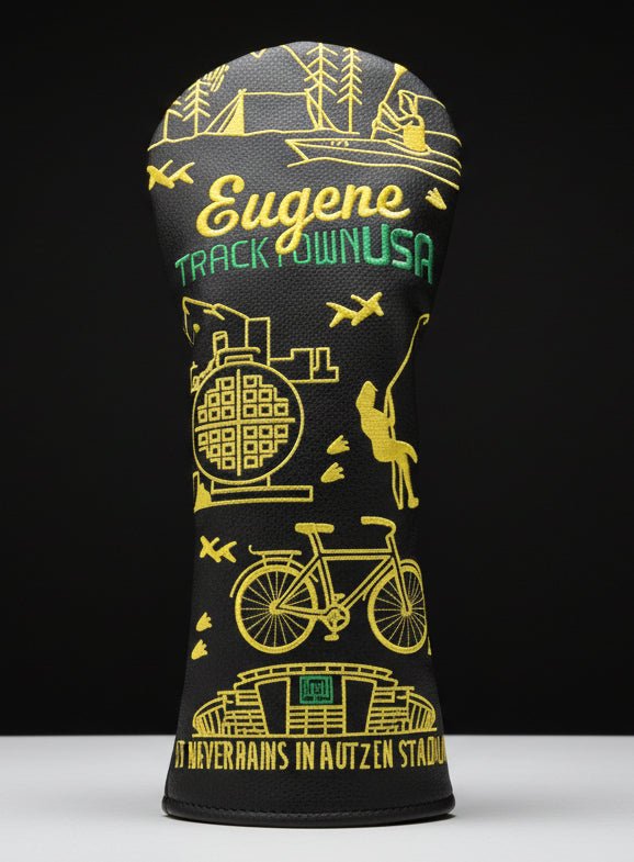 Eugene Track Town USA Headcover - Black Girl Golf