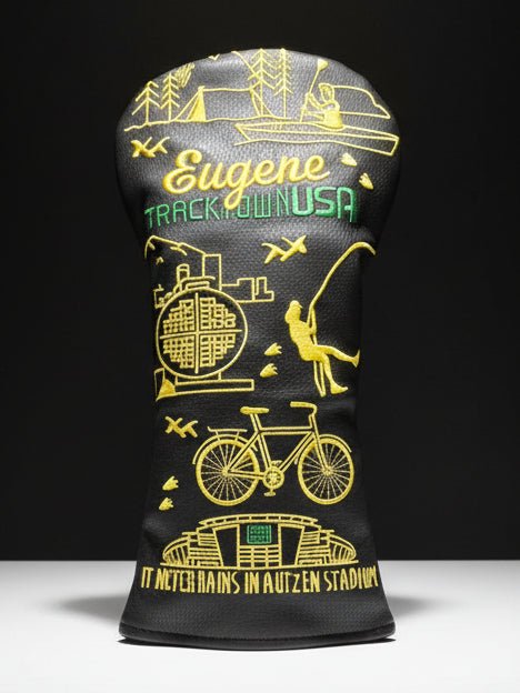 Eugene Track Town USA Headcover - Black Girl Golf