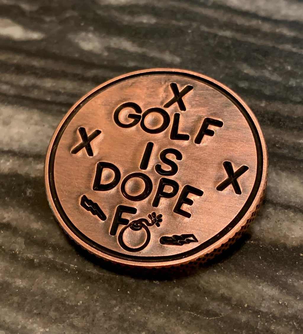 F - Bombs Ball Marker - Black Girl Golf