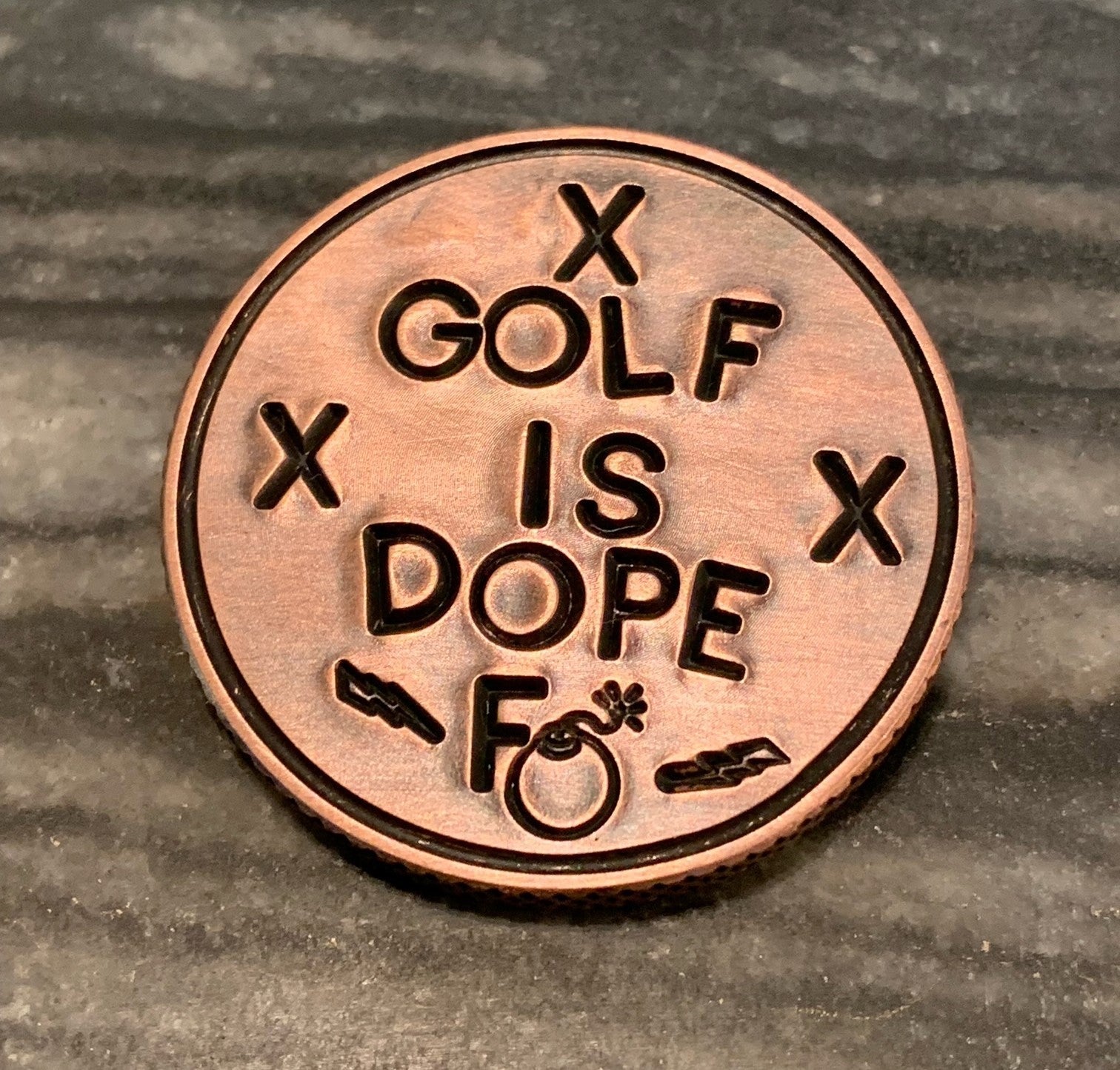 F - Bombs Ball Marker - Black Girl Golf