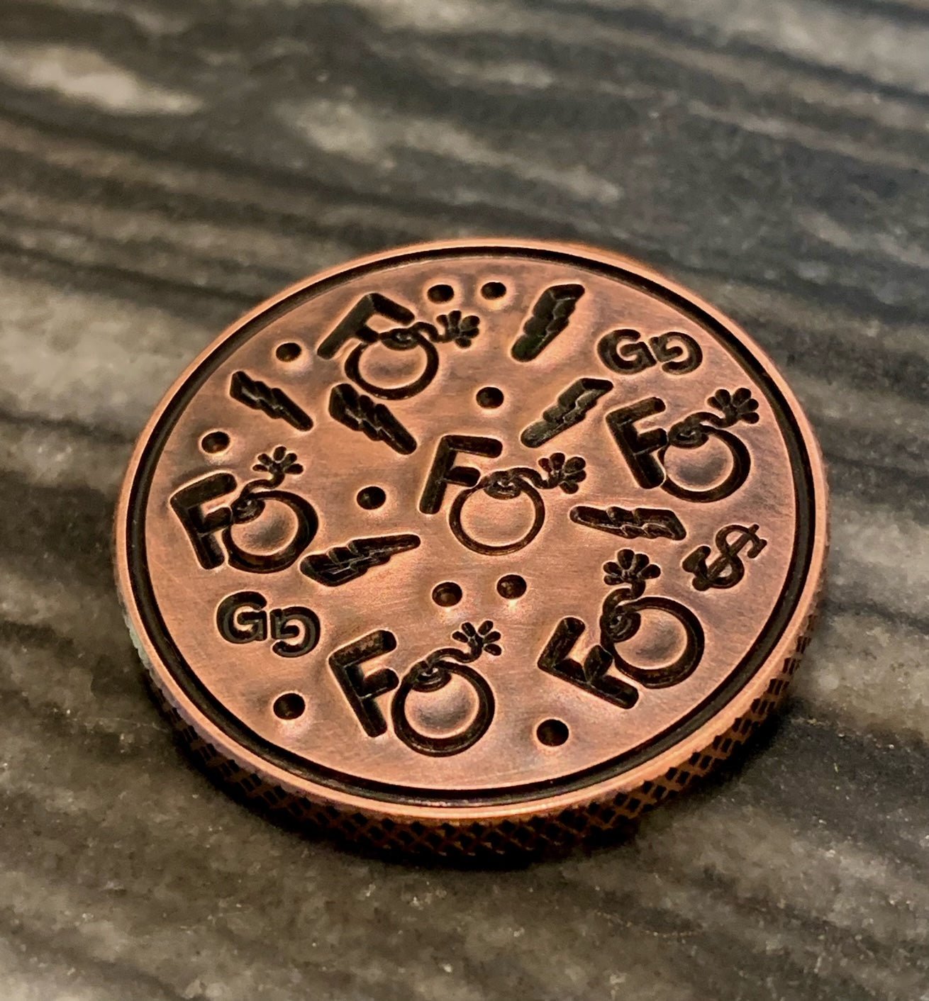 F - Bombs Ball Marker - Black Girl Golf