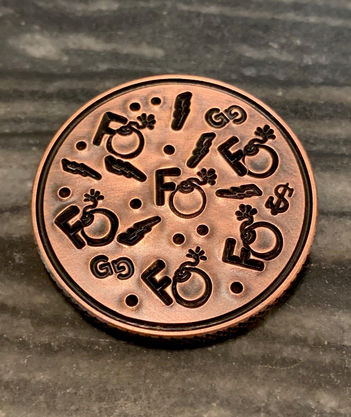 F - Bombs Ball Marker - Black Girl Golf