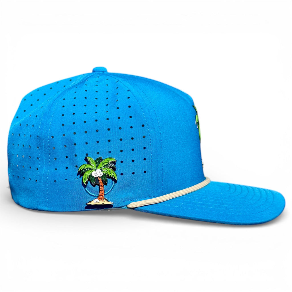 Fairway Palms Golf Hat | Snapback Cap | Built - in Magnetic Ball Marker Holder + Marker Included | Adjustable | One Size - Black Girl Golf
