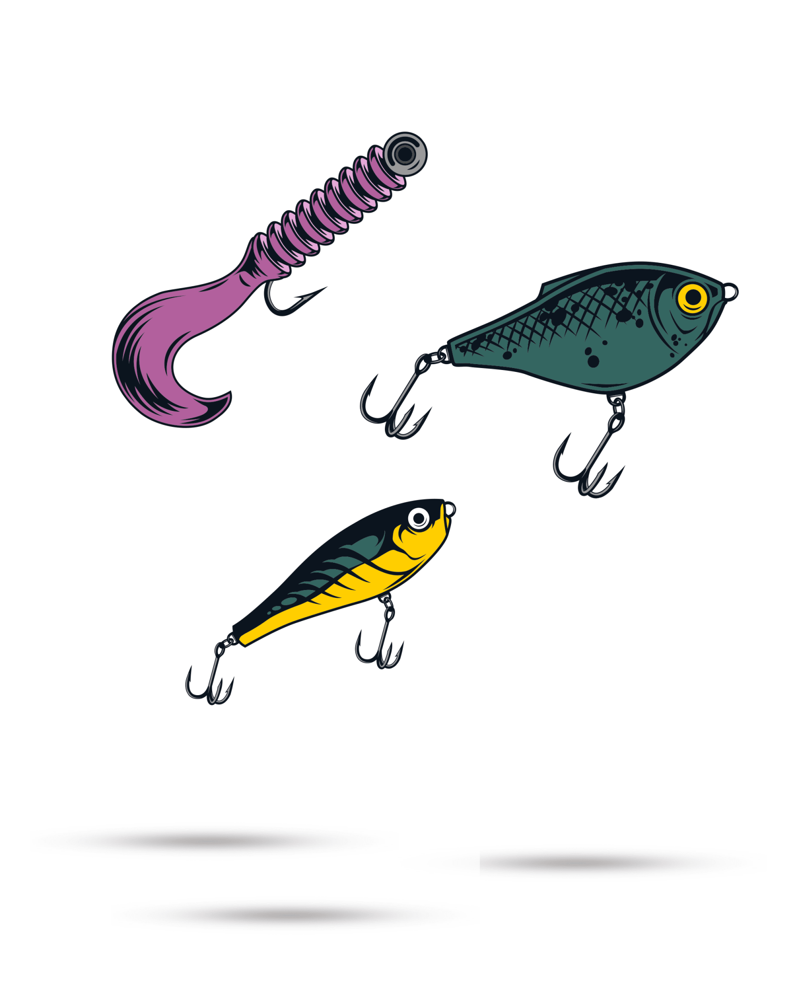 Fishing Lures Ball Markers - 3 Pack - Black Girl Golf