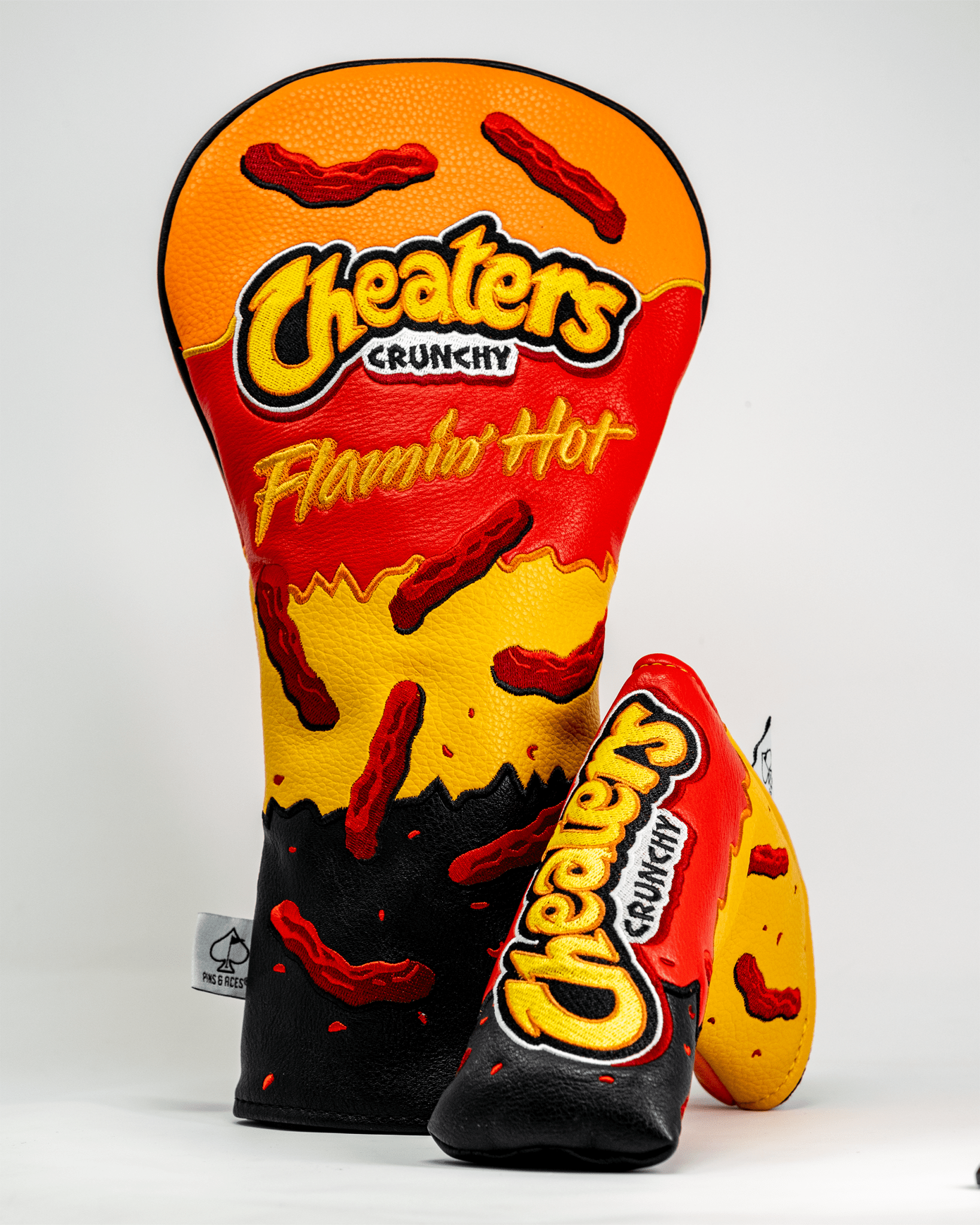 Flamin' Hot Cheaters - Blade Putter Cover - Black Girl Golf