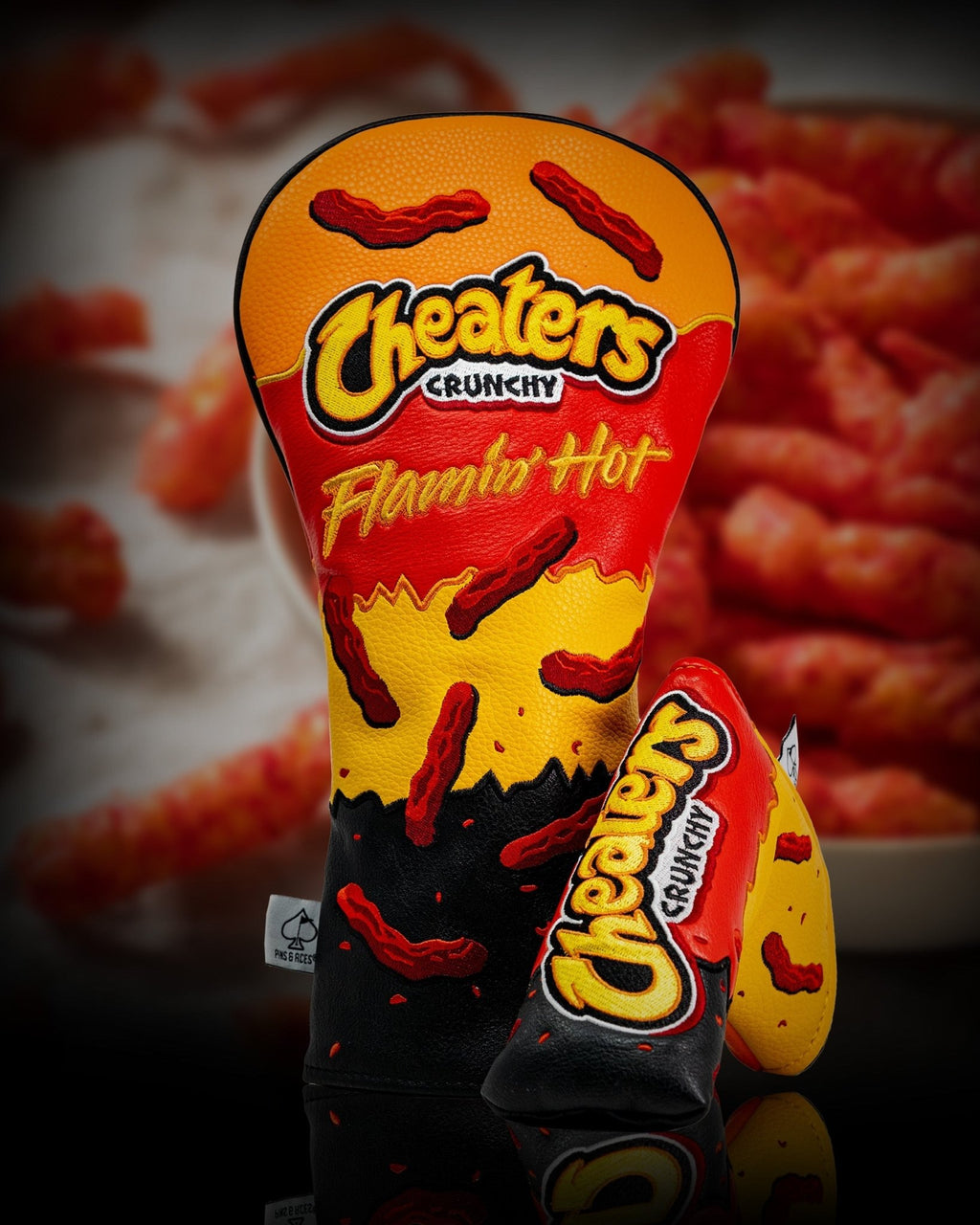 Flamin' Hot Cheaters - Blade Putter Cover - Black Girl Golf