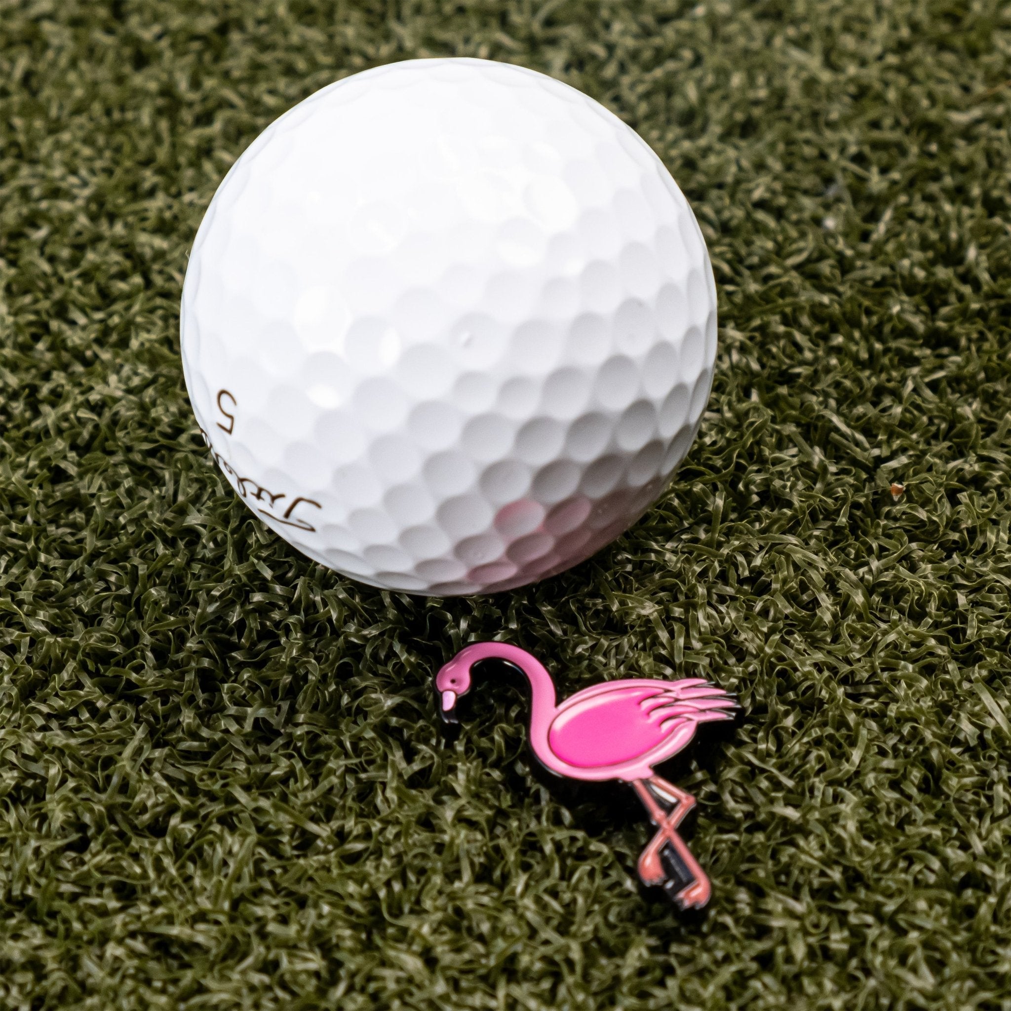 Flamingo Ball Marker - Black Girl Golf