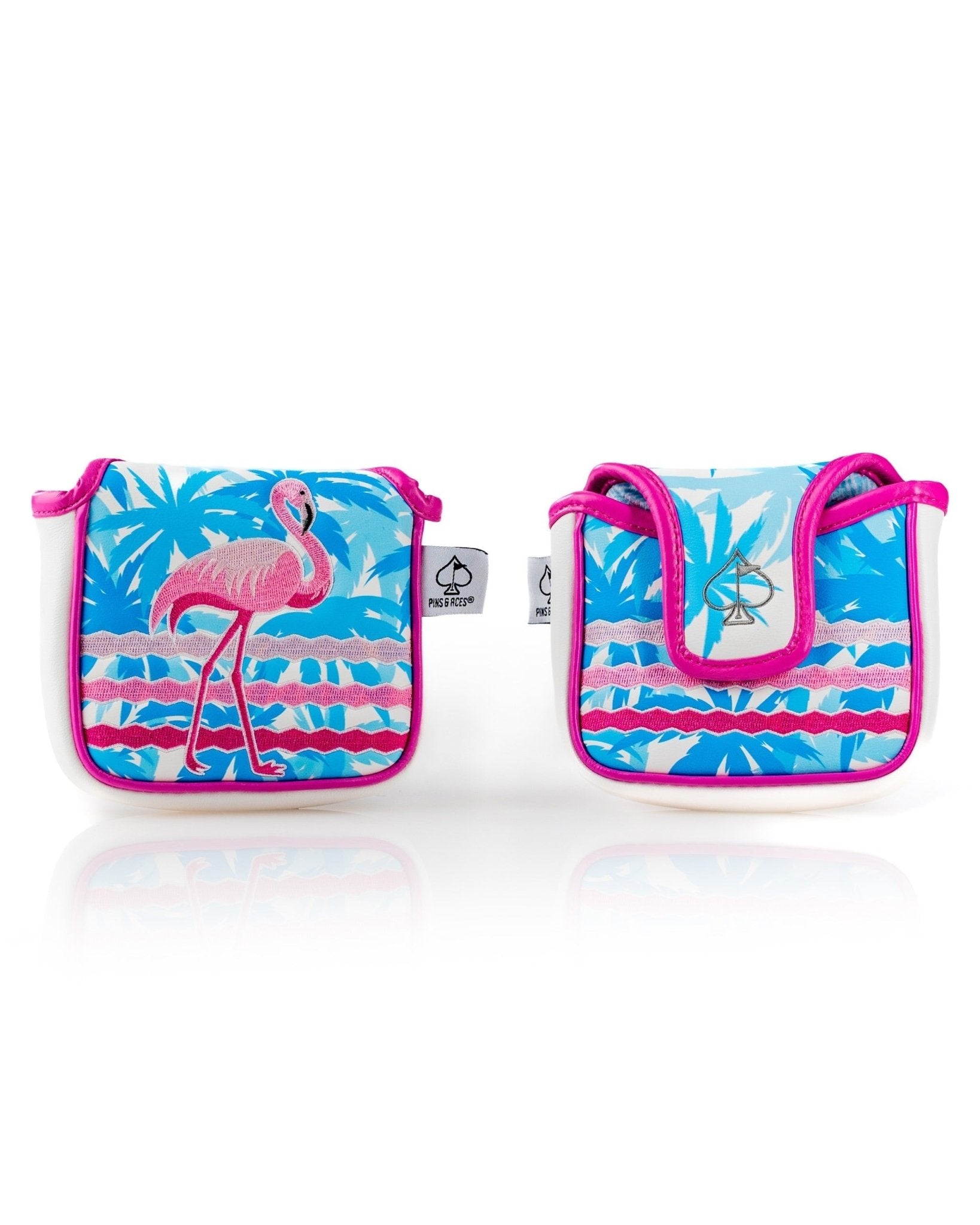 Flamingo Flock - Mallet Putter Cover - Black Girl Golf