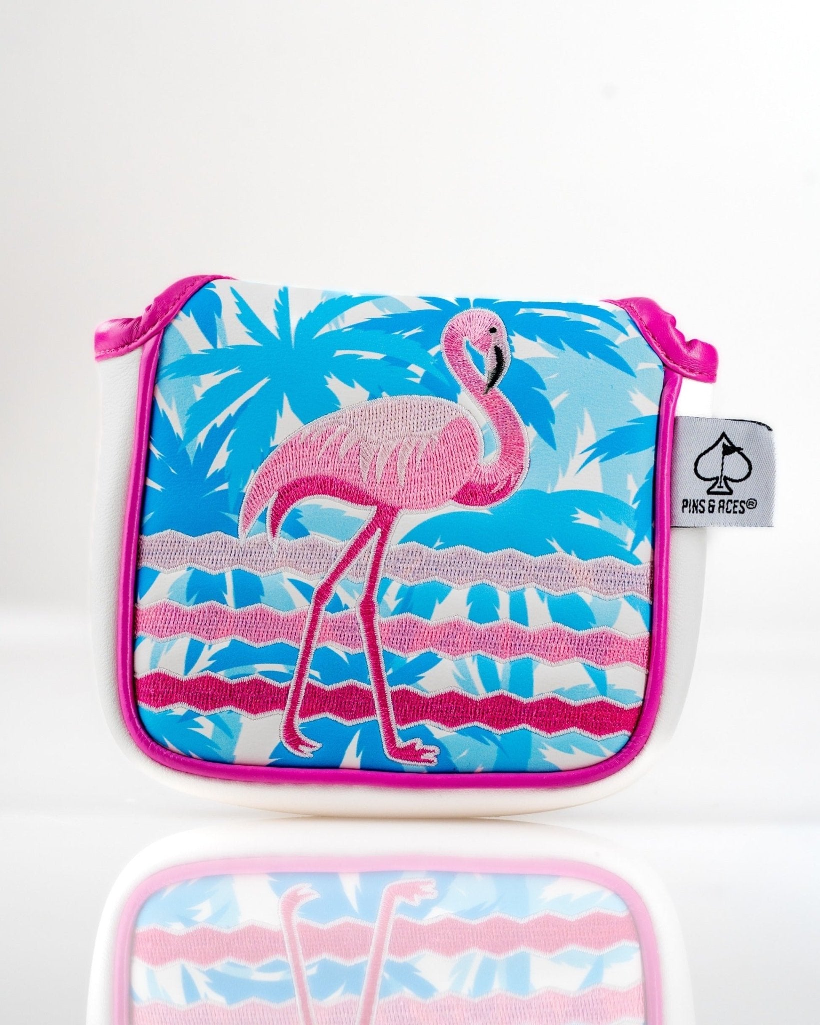 Flamingo Flock - Mallet Putter Cover - Black Girl Golf