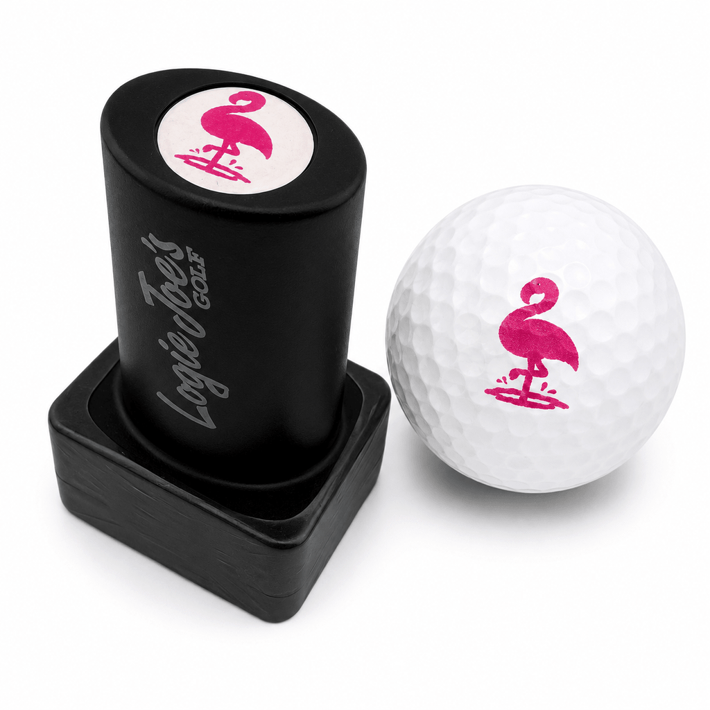 Flamingo Golf Ball Stamp | Quick - Dry Ink Stamper | Easy Ball Identification | Fun Golf Gift - Black Girl Golf
