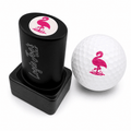 Flamingo Golf Ball Stamp | Quick - Dry Ink Stamper | Easy Ball Identification | Fun Golf Gift - Black Girl Golf