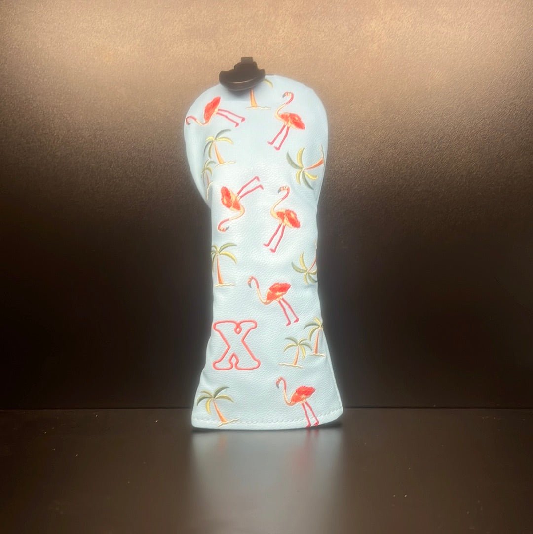 Flamingo Palm Tree Headcover - Black Girl Golf