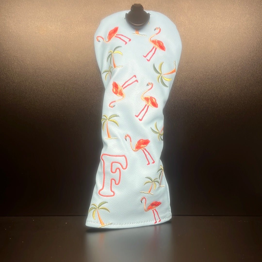 Flamingo Palm Tree Headcover - Black Girl Golf