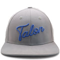 Flat Brim Hat - Grey w/ Royal Script - Black Girl Golf