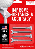FlightPath White Golf Tees Pack of 4 - Black Girl Golf