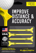 FlightPath Yellow Golf Tees Pack of 4 - Black Girl Golf