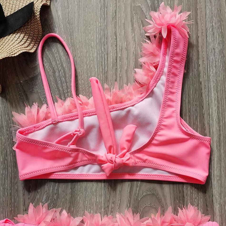 Flower Girl Swimsuit Ruffle Women Swimwear Kids Children Toddler Bikini Bathing Suit Beachwear Sets Kids Two Piece Children's Swimwear Toddler Girl Bikini Little Girls Cute Princess Pink Bathing Suit Summer Beachwear - Black Girl Golf