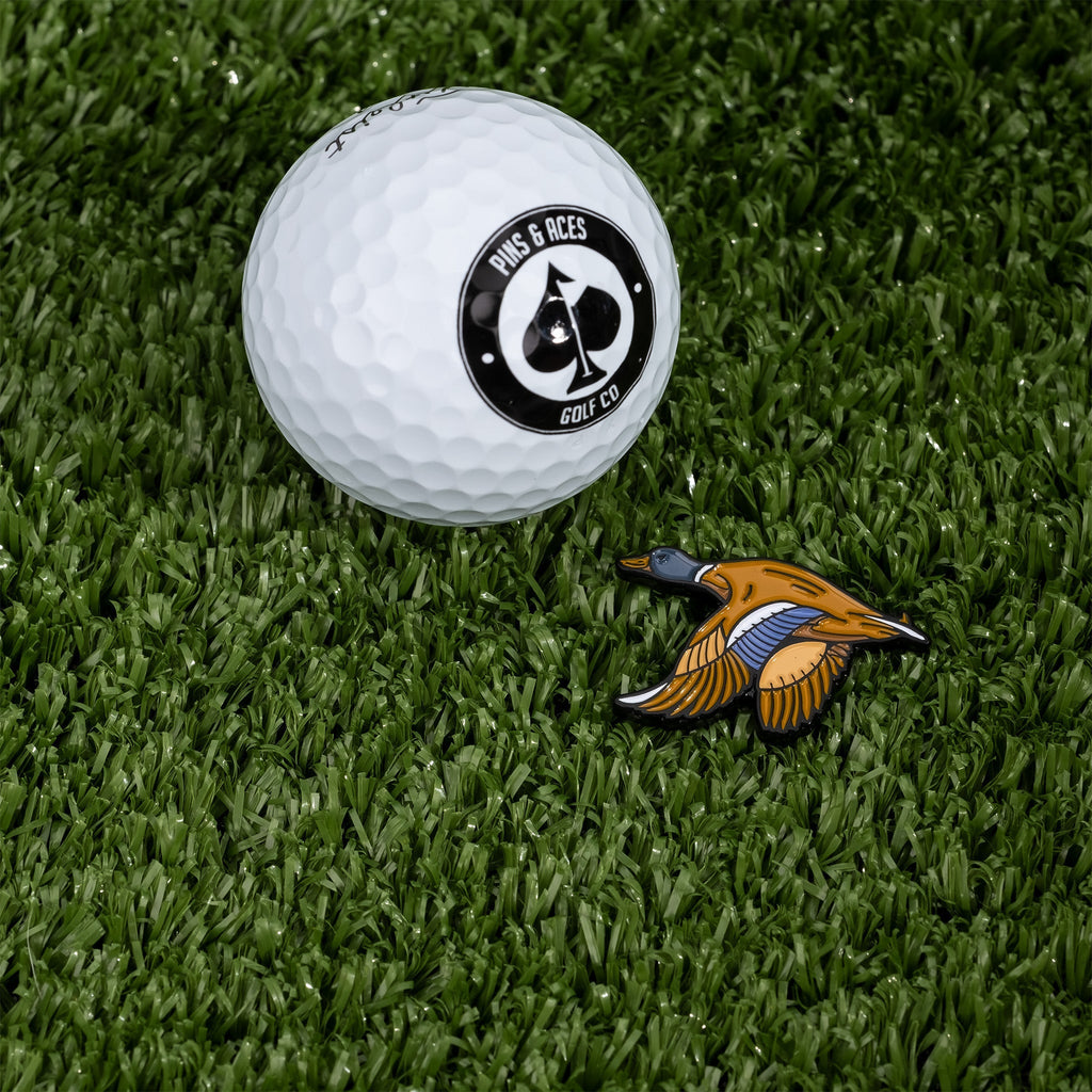 Flying Mallard Ball Marker - Black Girl Golf
