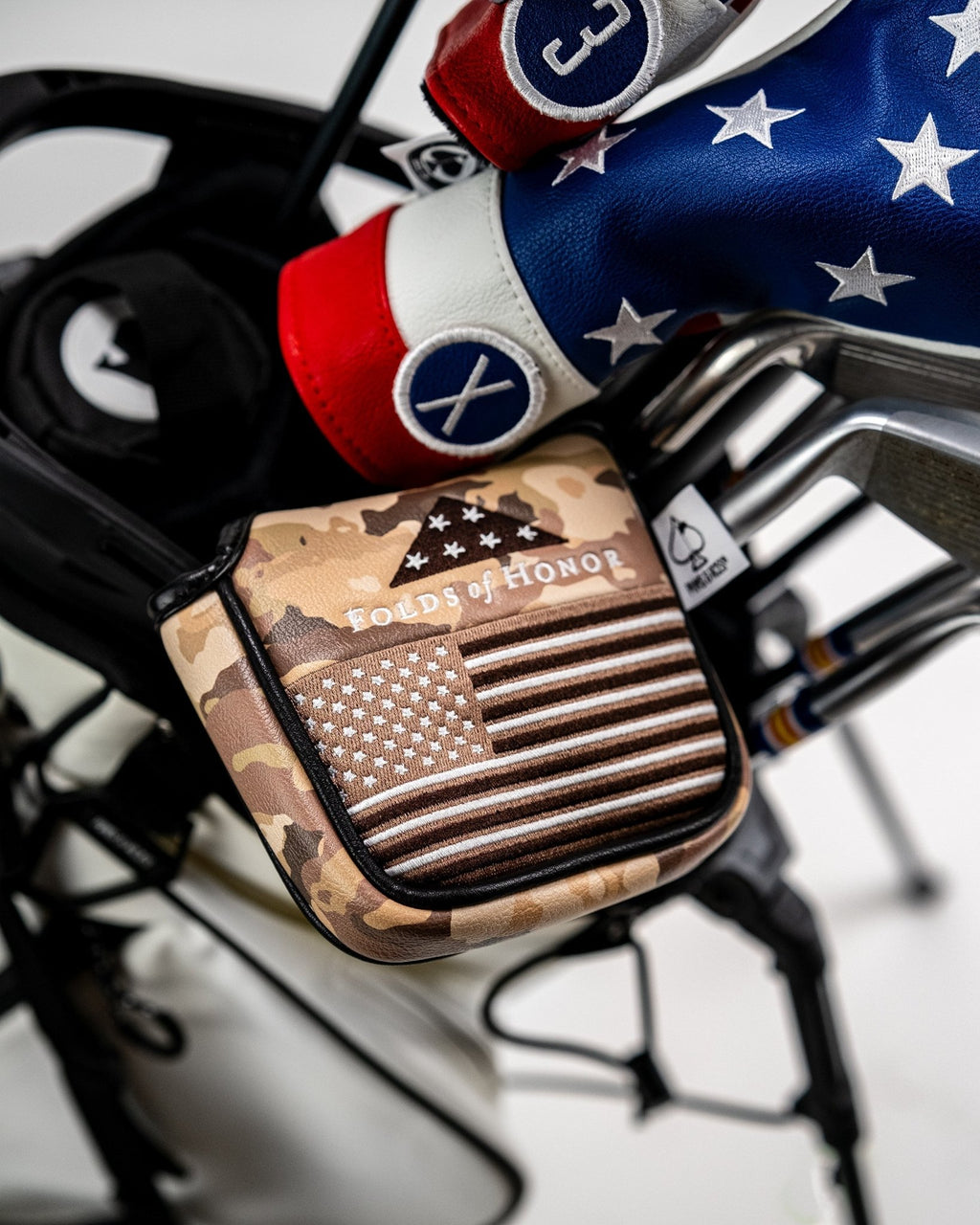 Folds of Honor 2.0 - Mallet Putter Cover - Black Girl Golf
