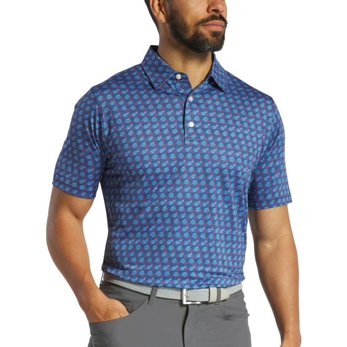 FootJoy Fireworks Lisle Golf Polo - Black Girl Golf