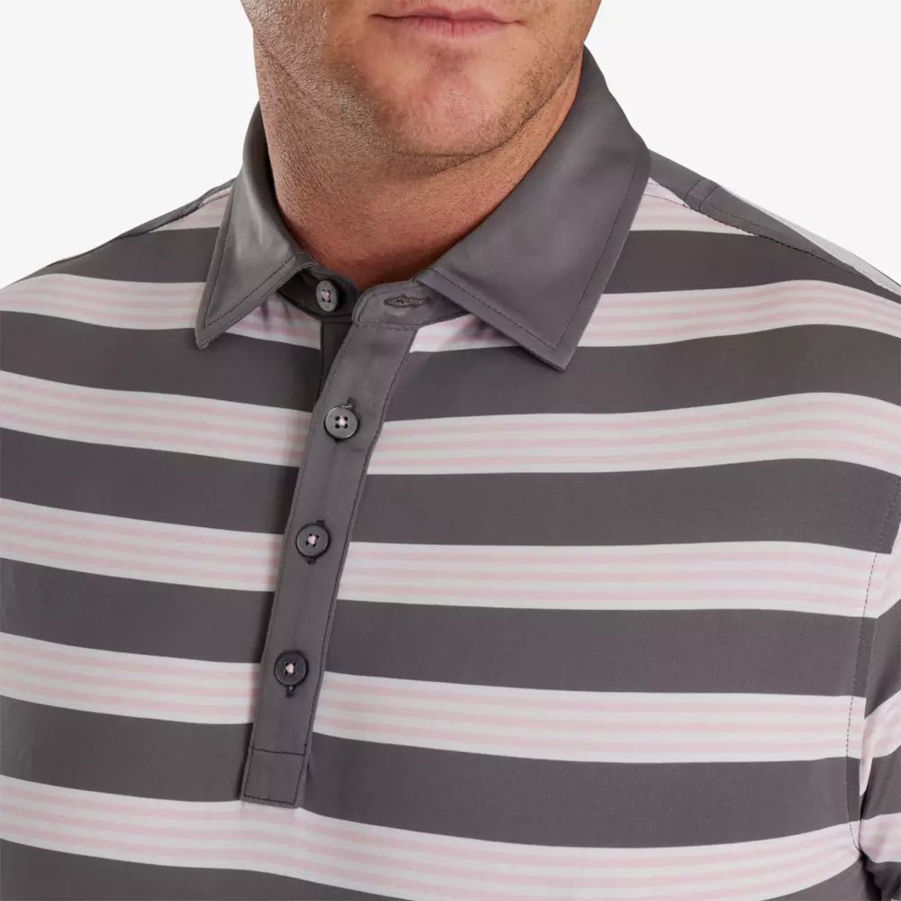 FootJoy Multi Pinstripe Lisle Polo - Black Girl Golf