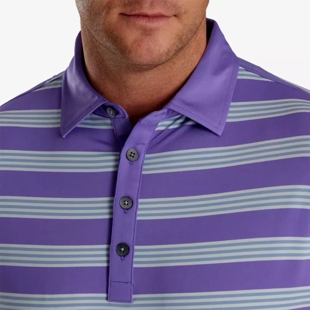FootJoy Multi Pinstripe Lisle Polo - Black Girl Golf