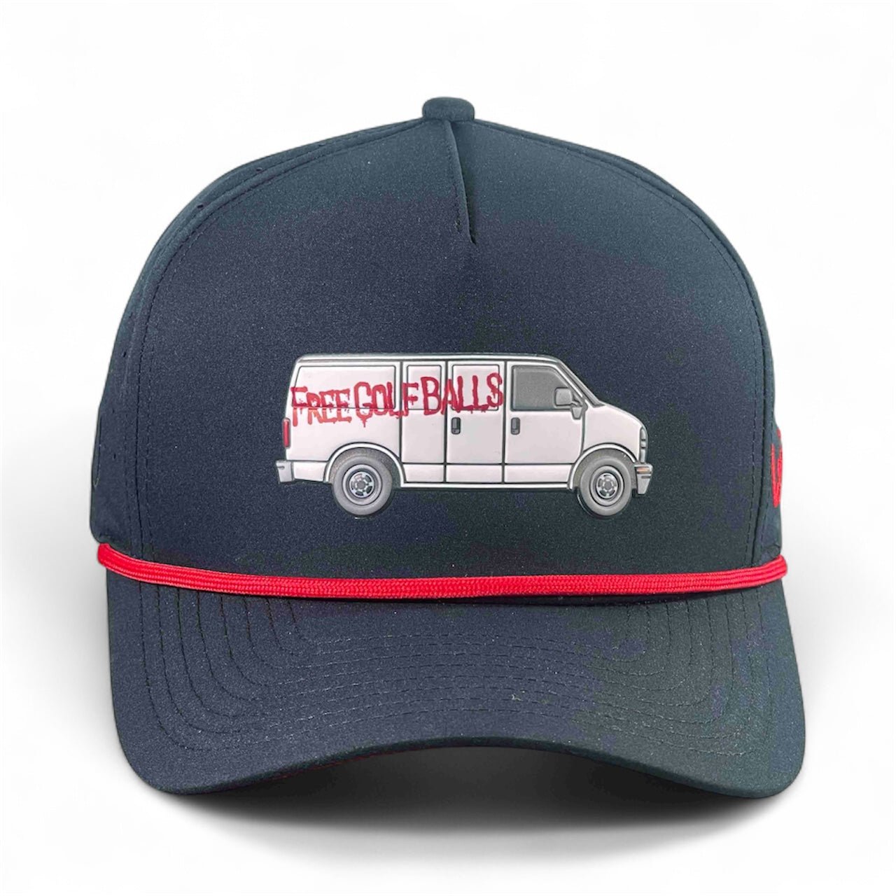 Free Golf Balls Van Golf Hat | Snapback Cap | Built - in Magnetic Ball Marker Holder + Marker Included | Free Golf Balls Van | Adjustable Black - Black Girl Golf