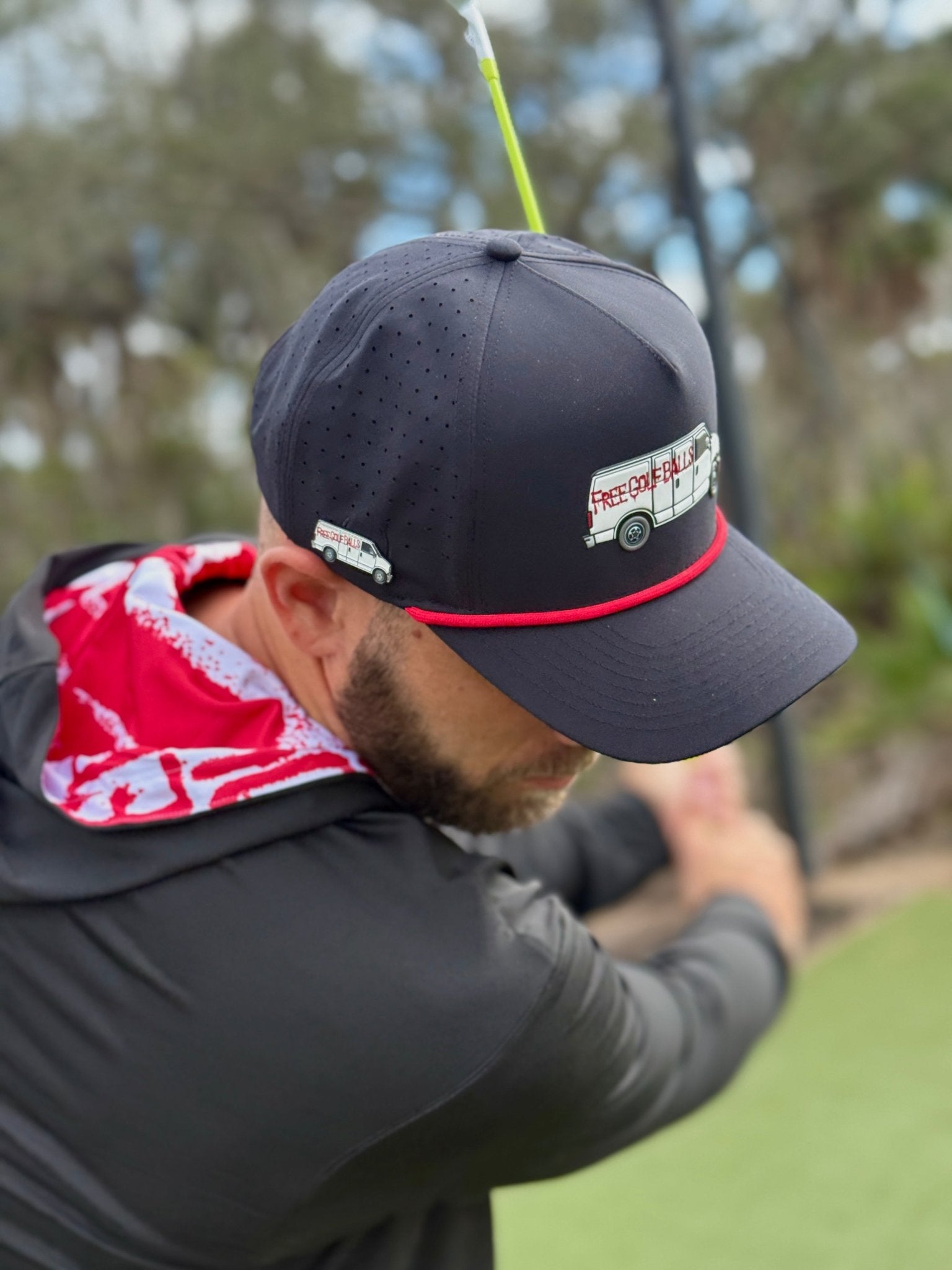 Free Golf Balls Van Golf Hat | Snapback Cap | Built - in Magnetic Ball Marker Holder + Marker Included | Free Golf Balls Van | Adjustable Black - Black Girl Golf