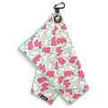 Frosted Animal Cookie Golf Towel | 24” x 16” Microfiber Towel | Magnetic Clip & Carabiner | Premium Golf Accessory - Black Girl Golf
