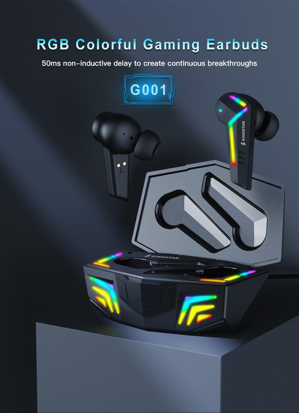 Gaming Headsets Wireless Earphones Low Latency Bluetooth Headphone Sports Noise Cancelling Earbuds With Mic Sports Headphones Wireless Bluetooth Headphones With Microphone 5H Playtime Wireless Running Earbuds - Black Girl Golf
